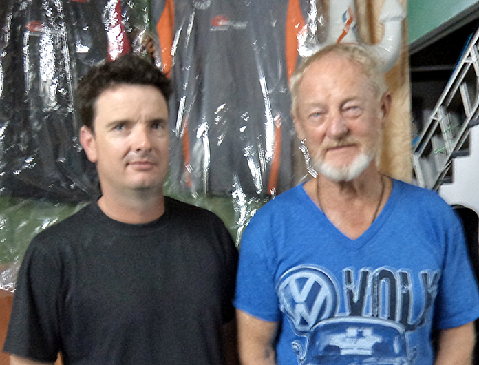 Stuart Mann with John Coetzee.