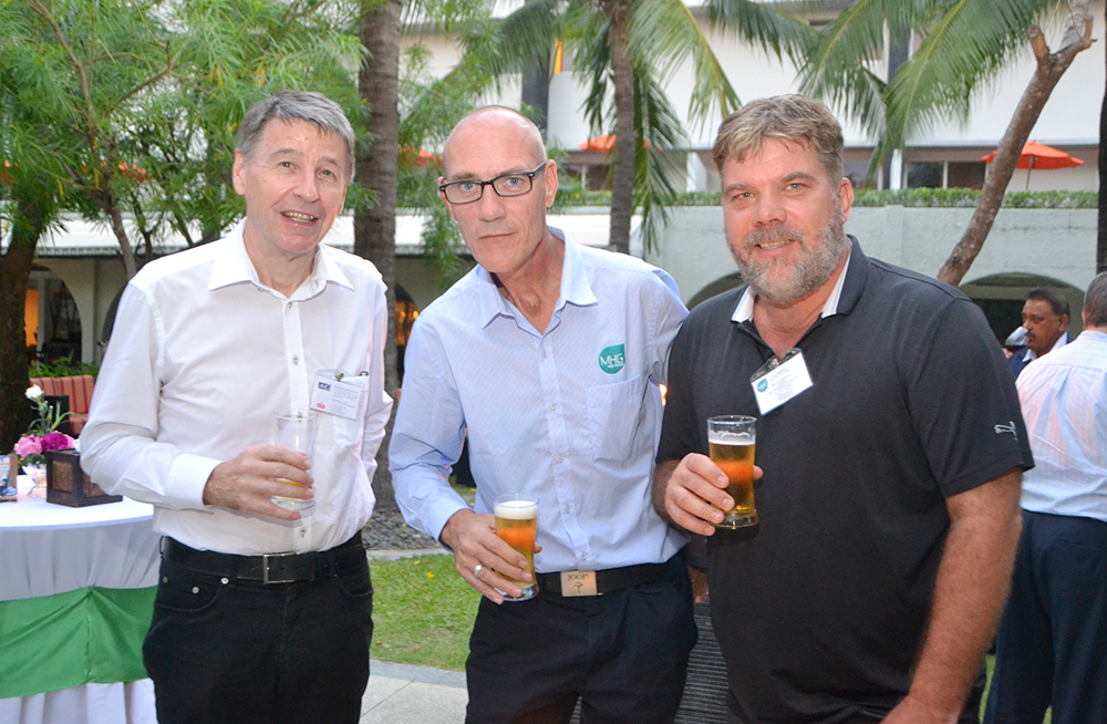 (L to R) Gunter Busch, ALD Vacuum Technologies GmbH, Armin Walter, MHG Asia Pacific, and Ron Grigaras, Engineering and Programmer Manager of MHG Thailand Co., Ltd.