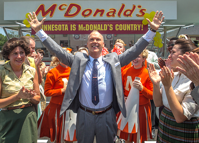 This image shows Michael Keaton (center) in a scene from "The Founder." (Daniel McFadden/The Weinstein Company via AP)