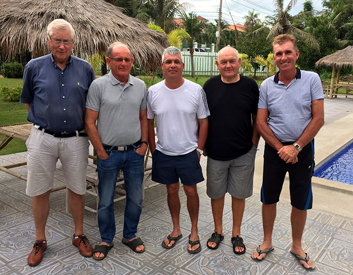 From left: Joop Bijsterbosch, Paddy Devereux, Martin Hayes, Paul Davies and Neil Harvey.