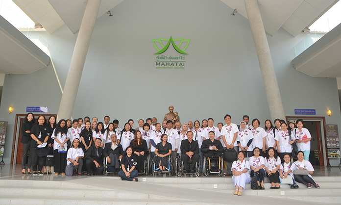 World National Health Security Office officials and award winners toured Pattaya’s Redemptorist Vocational School for Persons with Disabilities to study it as a model to be used around the world.