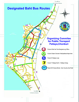 The map of four designated routes.