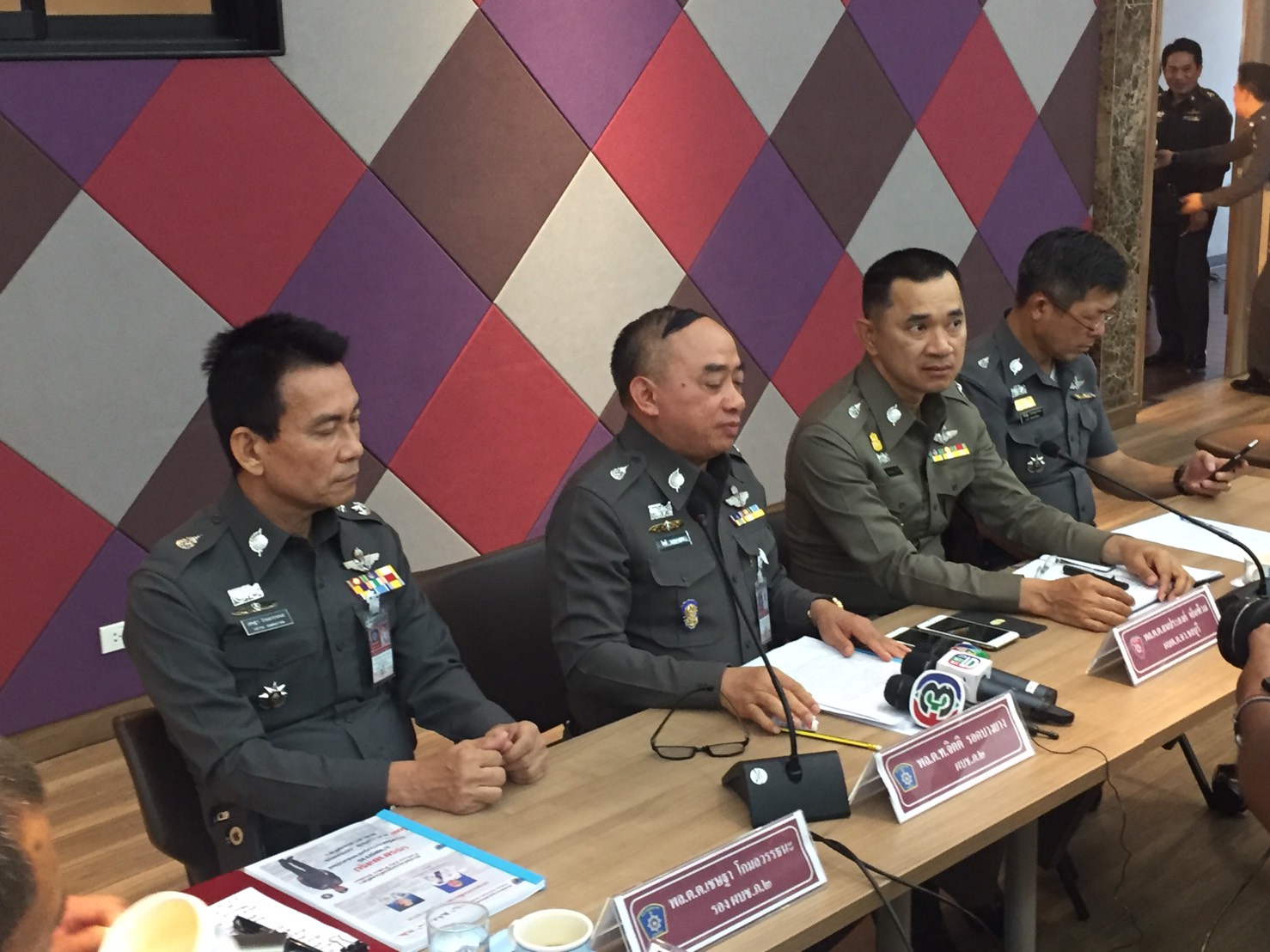 Pol. Lt. Gen. Jithi Rodbangyang, commander of Region 2 Police, announces the Safety Zone project to make Pattaya a safer place.