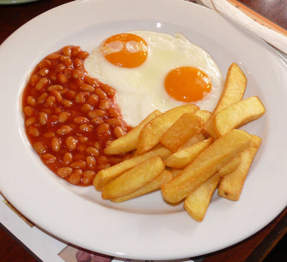 Miss Terry's egg and chips.