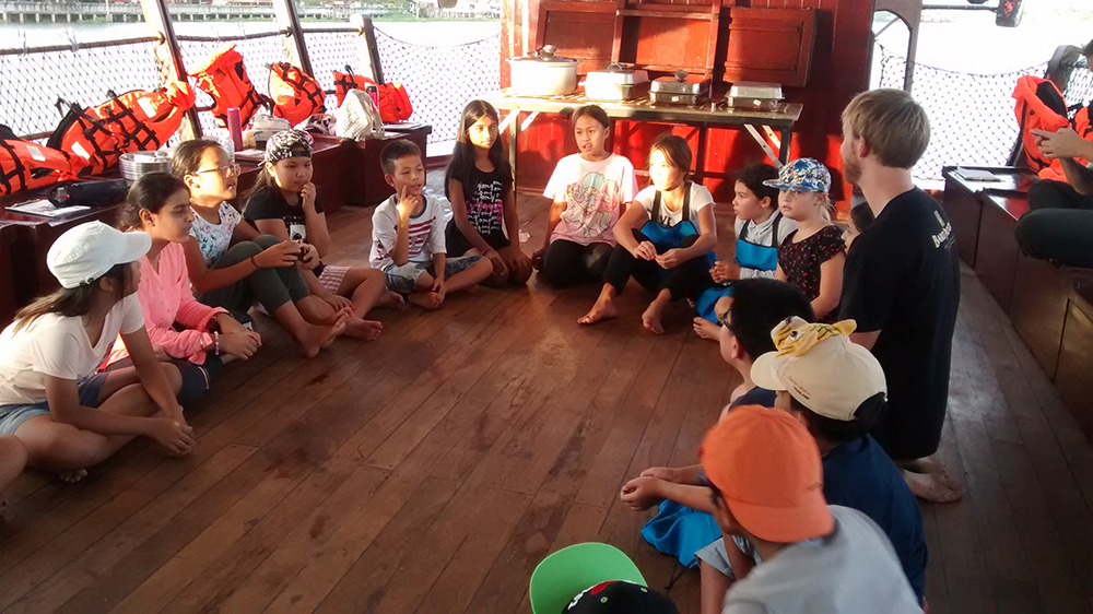 Students learned what life was like on a barge.