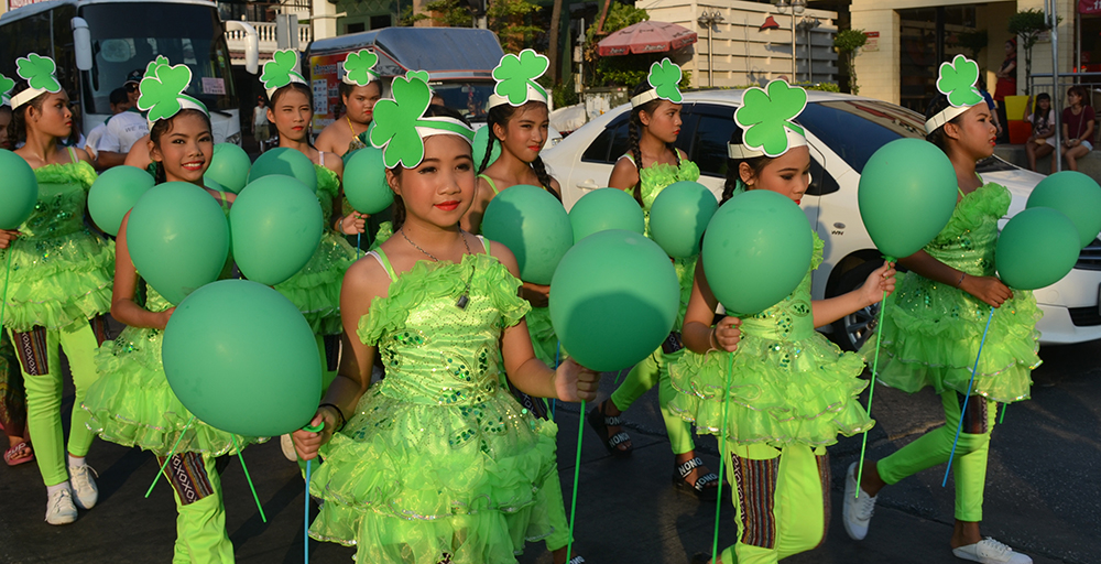 A cast of thousands take part.