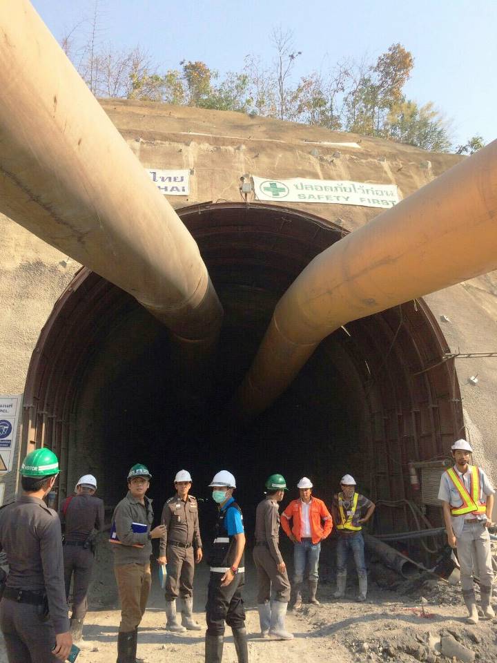 Two geologists working on a water supply tunnel were killed when the tunnel collapsed on March 2, 2017.