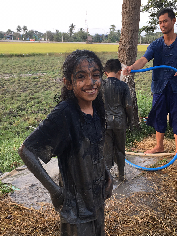 A last pose before being hosed down.