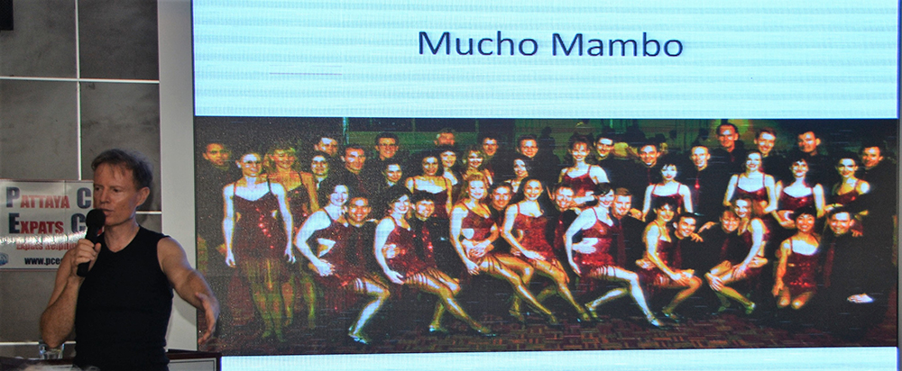 Ren Lexander provided video presentations of four of his competition-winning dance routines. This one, Mucho Mombo can be viewed at: https://www.youtube.com/watch?v=i4wzQZGjWVc.