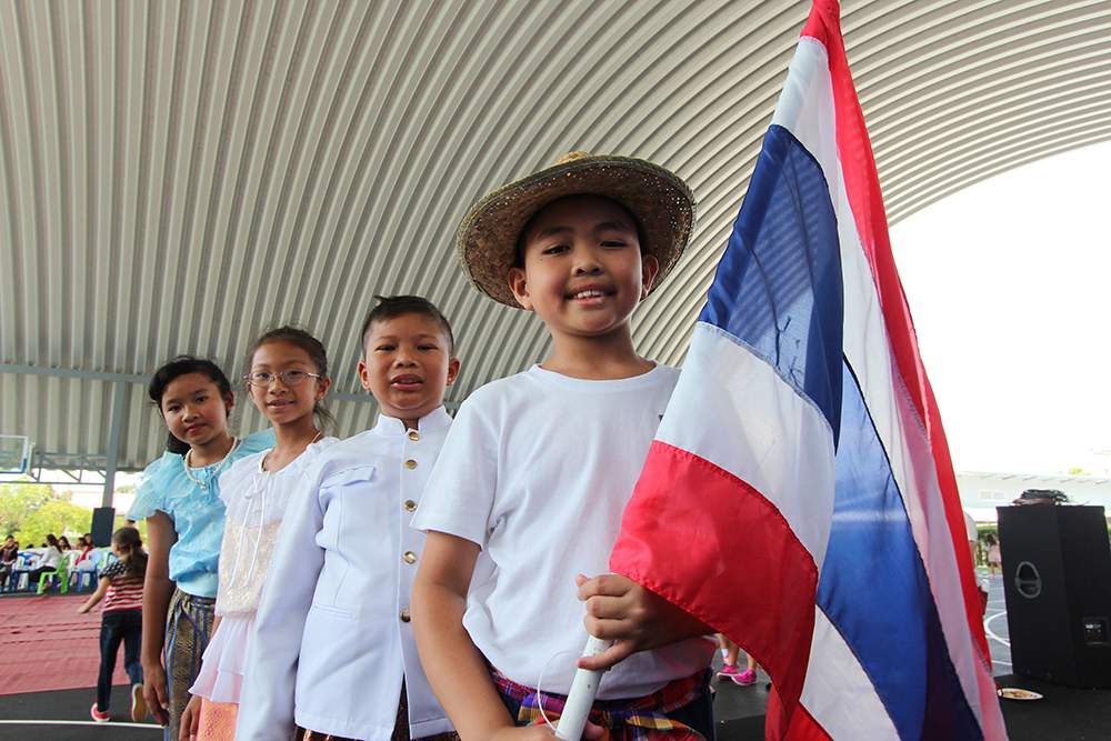 Thai students line up to mark International Day at GIS.