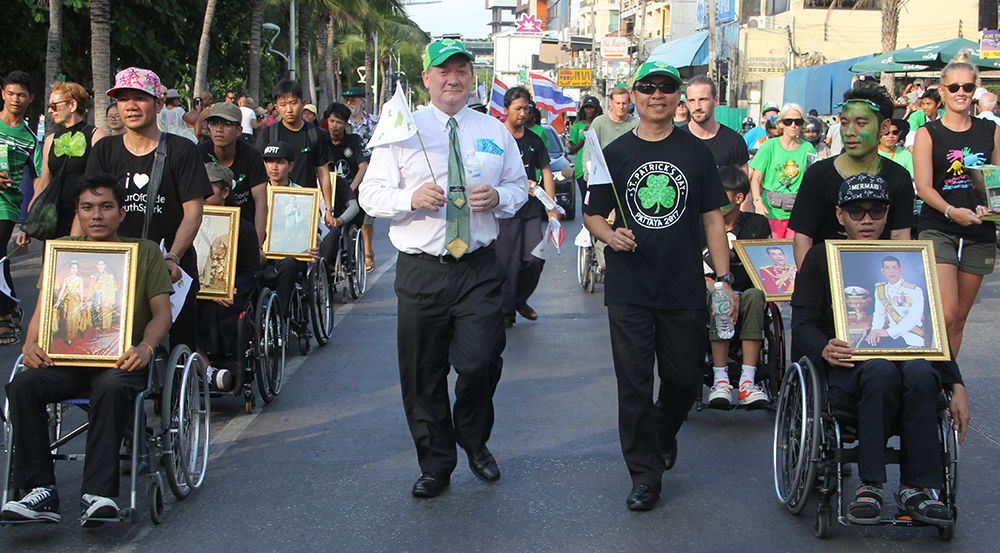 Ambassador Rogers was accompanied by Father Peter and the students with disabilities.