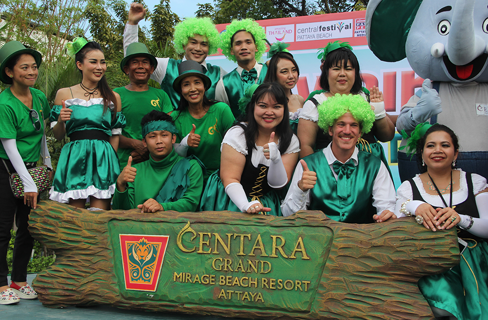 Centara Grand Mirage Beach Resort, winners of Best Decorated Float, 5 years in a row!