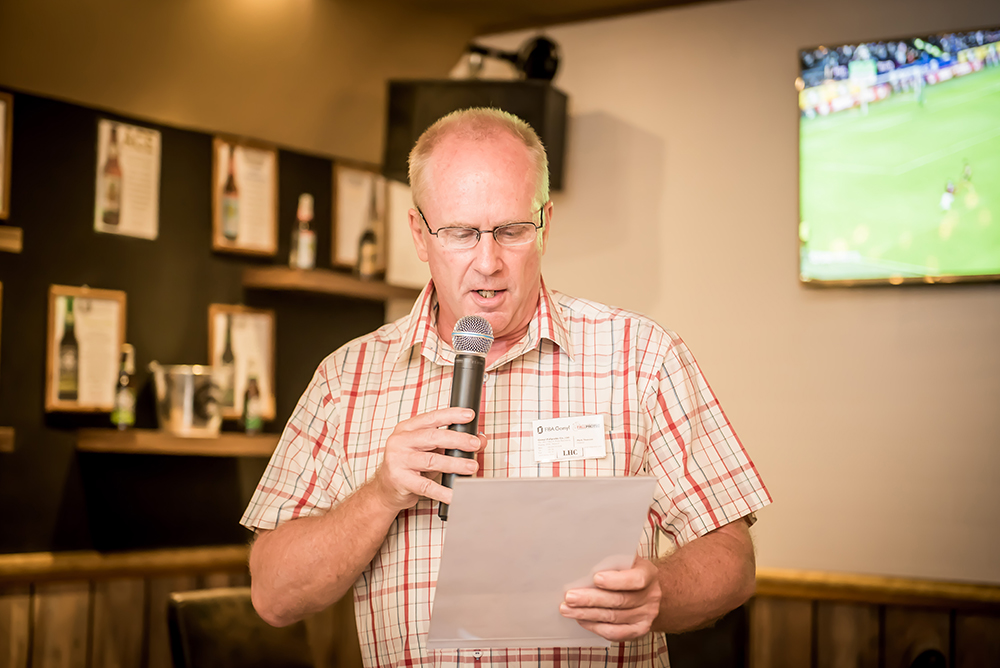 Mark Thomson gives an outline of the event sponsor MT Architects.