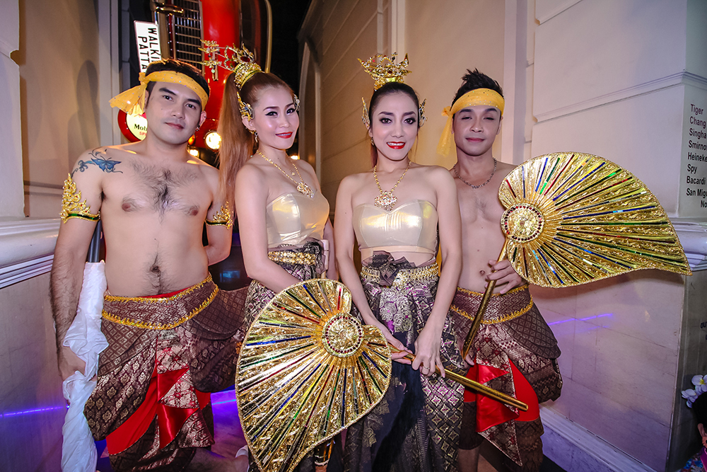 Traditional Thai Lanna dress pervades Walking Street.