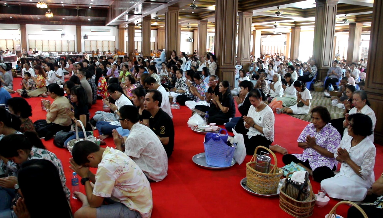 Entire families were a common sight, with parents saying Songkran Day was a good time for everyone to do something together to bring good luck to the family for the coming year.