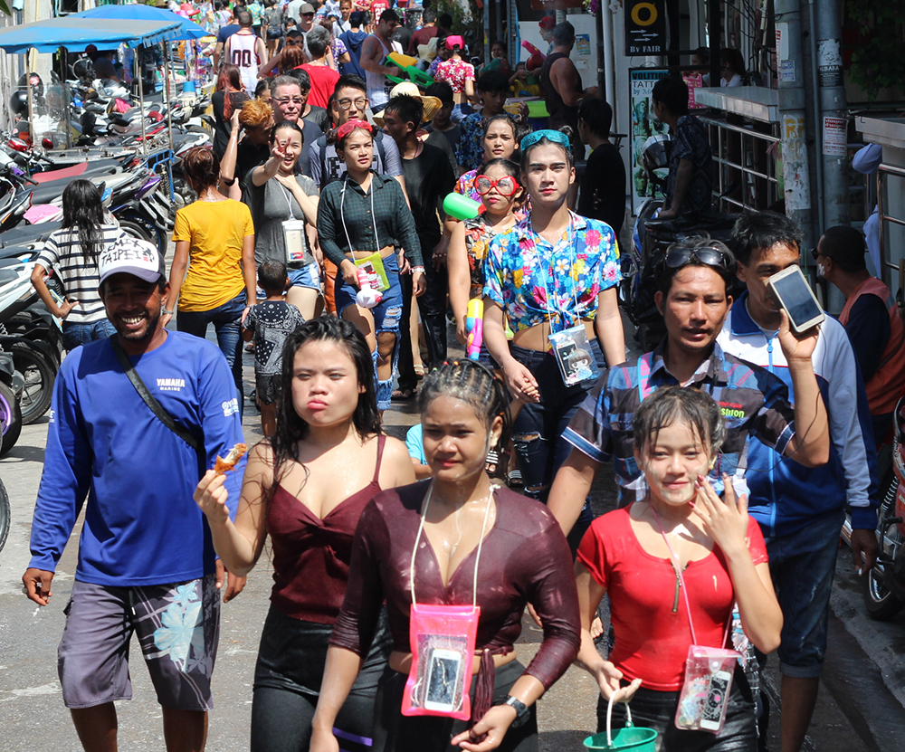 Soi 7 Beach Road is jam-packed with people.