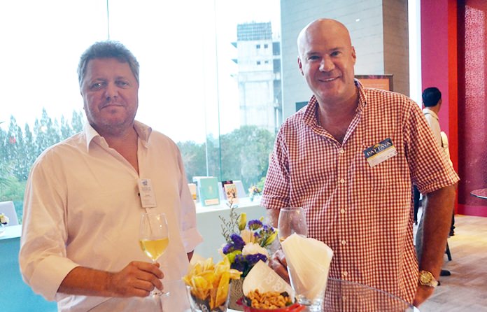 Ray Matti, Public Relations Consultant of Chiang Mai international cricket sixes, and Stuart Daly, Managing Director of Pattaya Realty.