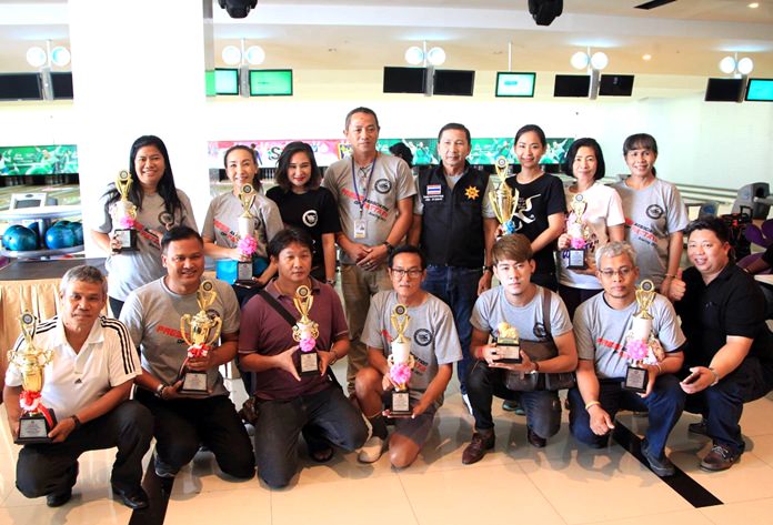 Players of the four top teams pose with their awards.