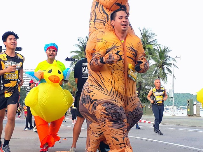 Participants donned some colourful costumes for the fun run.