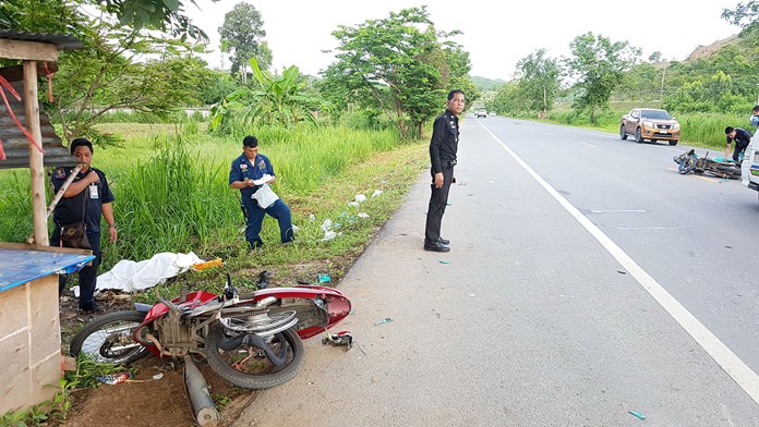 A former naval officer died when his motorbike was struck by a speeding teenager in Plutaluang.