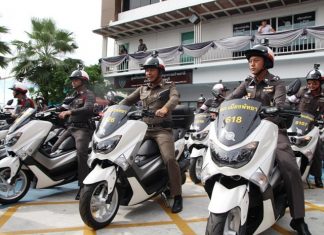 Pattaya police receive 37 new motorcycles