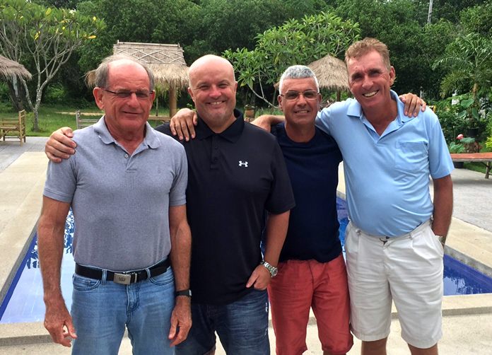 Paddy Devereux (from left) with Dave Smith, Martin Hayes and Neil Harvey.
