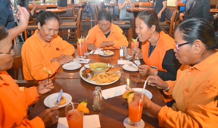 Food and beverages were prepared for everyone involved.