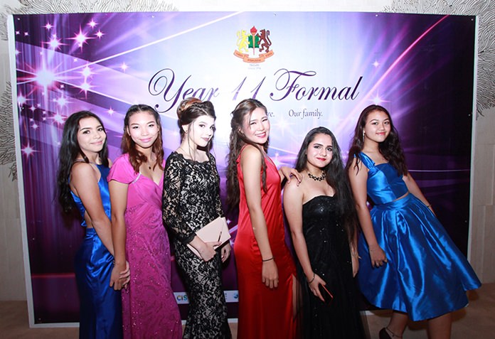 The Year 11 students from GIS looked elegant in ball gowns.