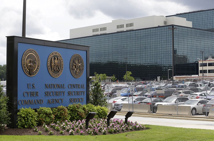 This file photo shows the National Security Administration (NSA) campus in Fort Meade, Md., where the US Cyber Command is located. (AP Photo/Patrick Semansky, File)