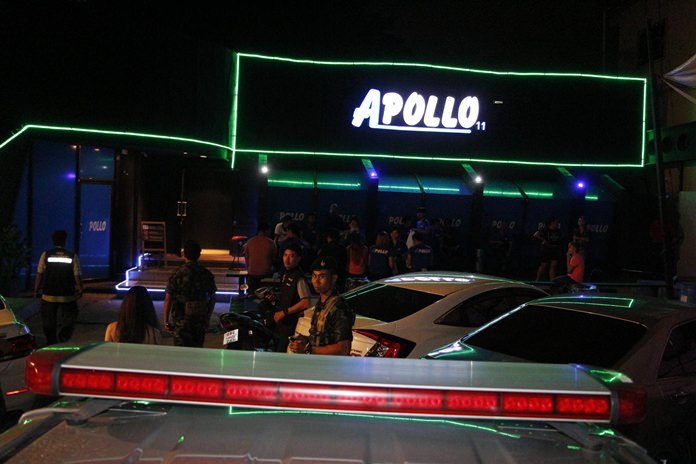 The Apollo Club, which ignored a five-year closure order, was raided on its grand reopening.