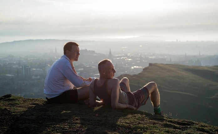 This image shows Ewan McGregor (left) and Ewen Bremner in a scene from “T2: Trainspotting.” (Graeme Hunter/Sony - TriStar Pictures via AP)