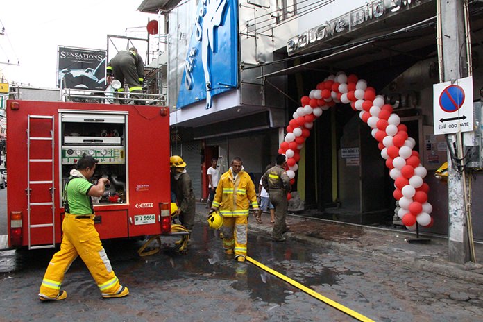 Shoddy air-conditioning is being blamed for a daytime fire that caused 30,000 baht in damage at the Iron Club on Walking Street.