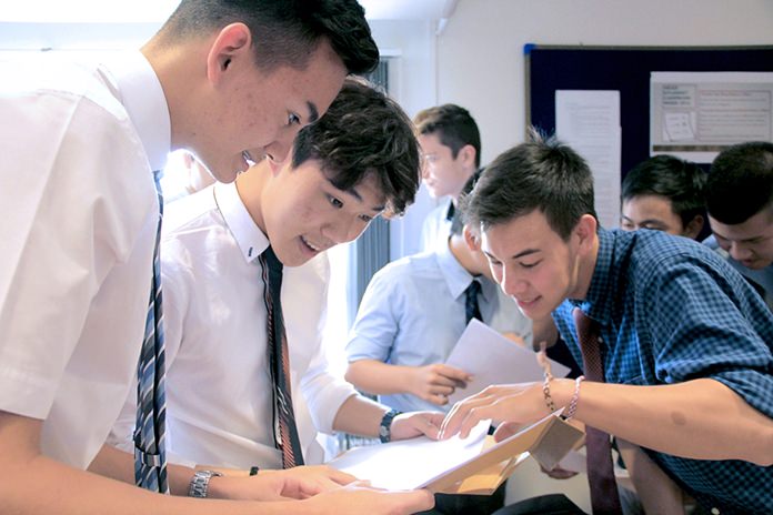 IGCSE students receive their results