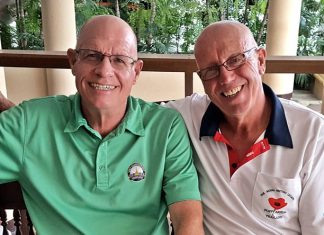 Brian Gabe (left) with John Davis.