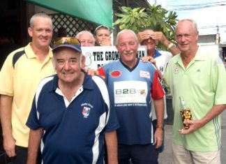 (From left) Brad Todd, Anthony Cook & Martin Todd with Mike Gosden in front.