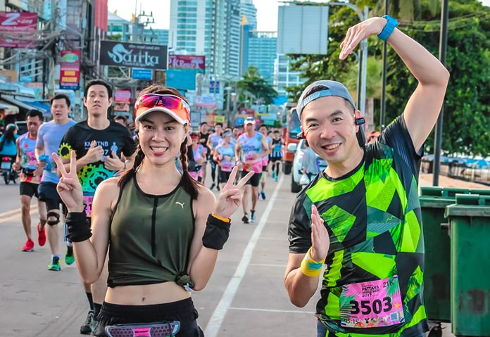 Runners and walkers of all ages and abilities donned their sports shoes on Sunday morning, Sept. 3 to take part in the 2017 annual Pattaya city marathon. Well-trained athletes and weekend warriors rubbed shoulders as they threaded their way through the city’s streets, aiming for ultimate glory or to reach their own personal goals in a mass celebration of sportsmanship and community spirit. 