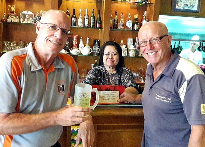 Brian Gabe (left) with John Davis.