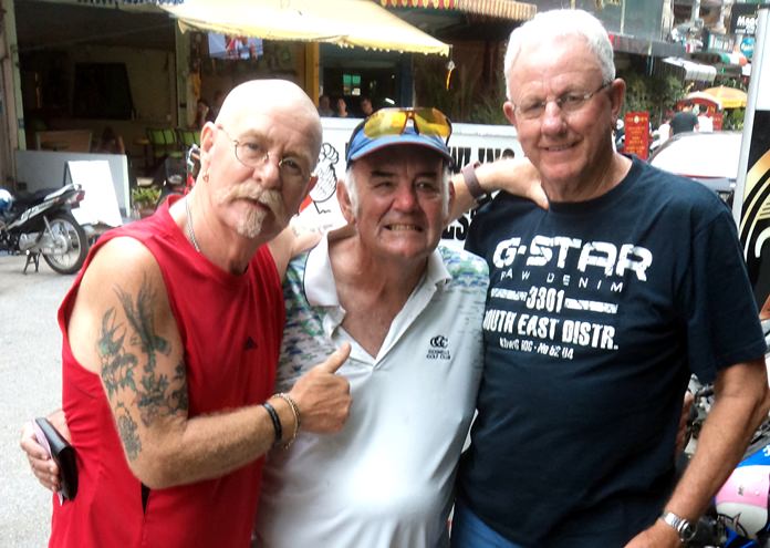 Eric Black (left) with Mike Gosden and Peter Grey.