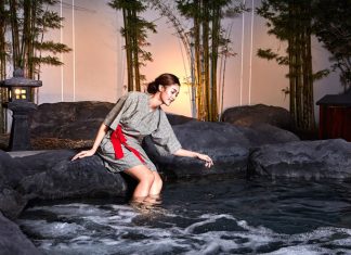 A beautifully-fitted out Japanese style onsen spa is one of the main attractions at the hotel.