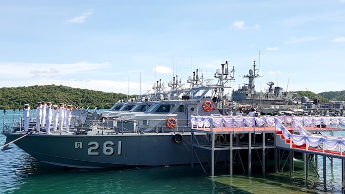 The Sattahip Naval Base took delivery of four additional T 261 patrol boats.