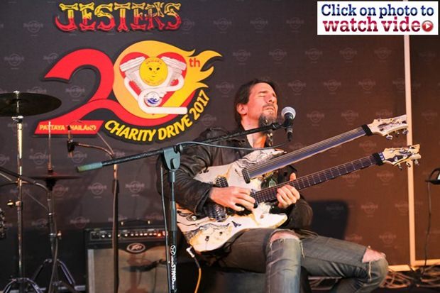 On Saturday night 9th September the Hall of Fame at Hard Rock Hotel was packed with benevolent sponsors celebrating the 20th anniversary of the Jesters Care for Kids charity drive. For the 200 guests it was a night to remember, highlighted by world class rocker Ron (Bumblefoot) Thal as the headline act. It would have been hard to imagine 20 years ago when Jesters Care for Kids first began that at last reckoning over 88 million baht has been distributed to various orphanages care centers and schools in our local community - a fantastic achievement. 