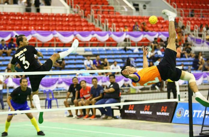 Action from the 16th Pattaya Takraw Tournament finals day on August 27.