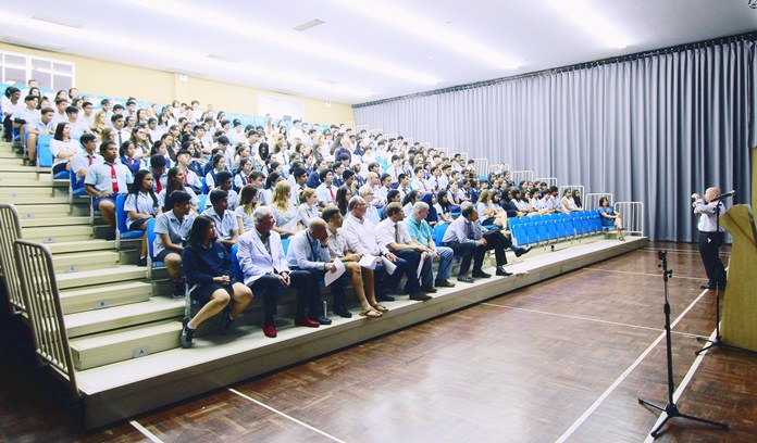 GIS’s main hall was packed with students from three schools for the Careers’ Day.