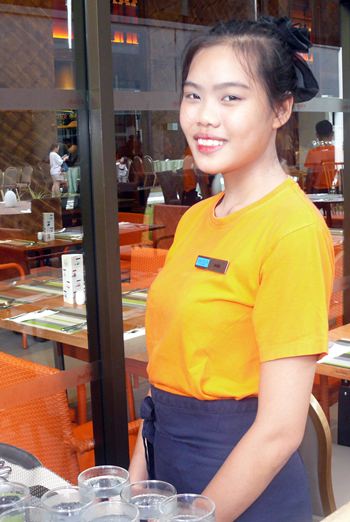 Jane, one of the happy waitresses.