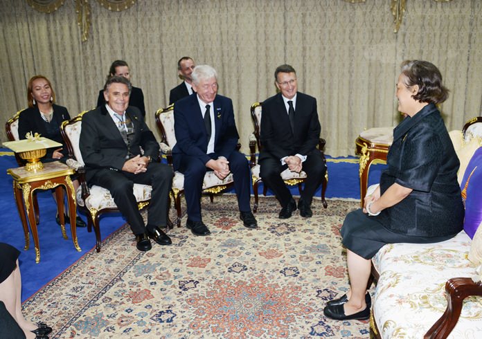 HRH Princess Sirindhorn graciously converses with her guests.