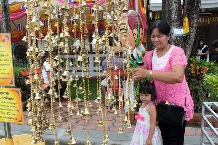 Golden bells hang beautifully at local temples.