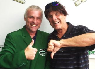 Derek Phillips (left) with Bill Copeland.