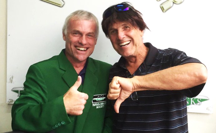 Derek Phillips (left) with Bill Copeland.