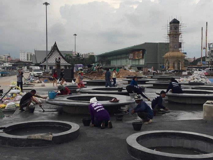 With just a month left until the international fleet show, the renovation of Bali Hai Pier still has nearly a third of the work to go.