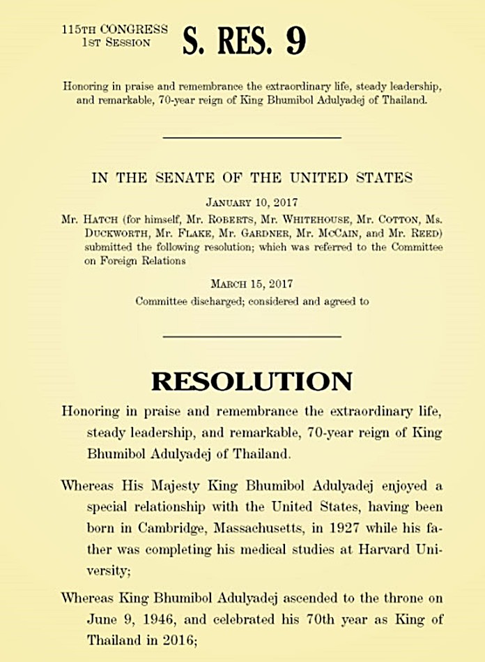 First page of the resolution.